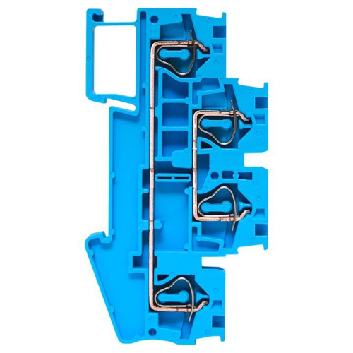 Колодка клеммная ST-4 32А пружинная двойная син. EKF plc-st-4-4-2-blue
