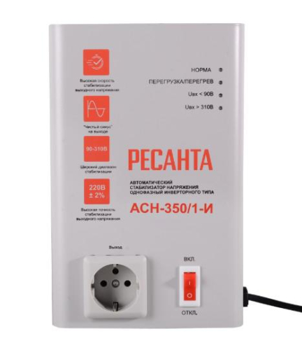 Стабилизатор напряжения инвенторный АСН-350/1-И Ресанта 63/6/74