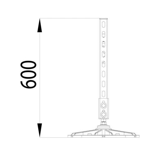 Конструкция опорная для горизонт. прямоугол. воздуховодов и метал. лотков кабеленесущих систем TECHNORAPTOR FOOT 500х500 KM-TR-F-SSHRAD-500-500 КМ TR0084