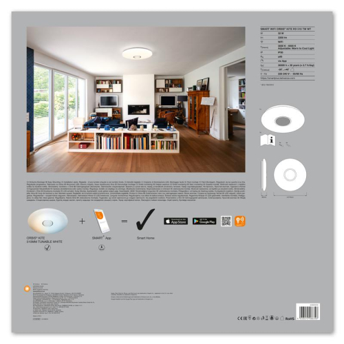 Светильник светодиодный SMART WIFI ORBIS KITE RD 510 TW WT LEDVANCE 4058075486348