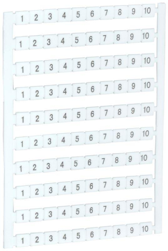 Маркер для КВИ-4/16кв.мм с нумерацией № 1-10 IEK YZN30M-004-K00-10