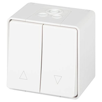 Переключатель Эксперт 11-1508-01 для жалюзи кнопочный IP55 10АХ-250В ОУ бел. Эра Б0063251