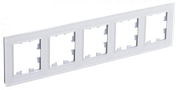 Рамка 5-м AtlasDesign Nature органич. стекло бел. SE ATN320105