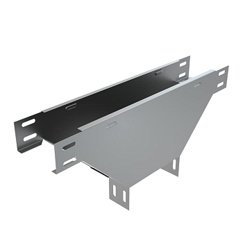 Ответвитель-переходник Т-образ. вертикал. с разворотом трассы на 90град. 50х150-400 сталь 1мм (нижняя часть больше исходной) TDPV90-50-150-400 КМ LO11347