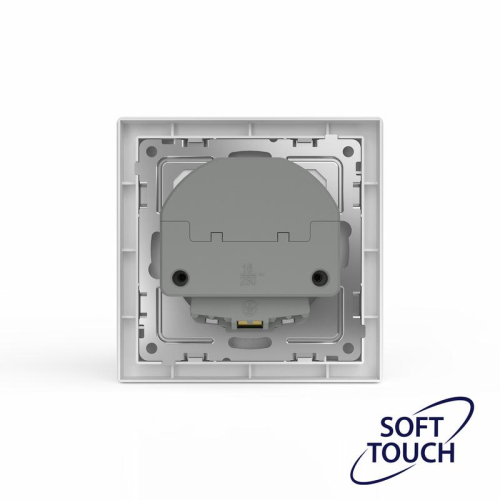 Розетка 1-м СП Pixel с заземл. с 2-мя заряд. устр. USB тип A+C IP20 механизм айс TOKOV ELECTRIC TKE-PX-R1U2AC-C34