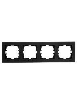Рамка 4-местн. горизонт. VESNA черн. бархат LEZARD 742-4200-149