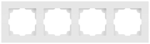 Рамка для розеток и выключателей Accent 6-504-01М на 4 поста СУ бел. матов. Intro Б0063759