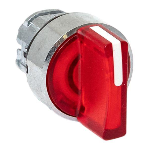 Механизм переключателя исполнительный ХB4 красн. на 3 положения возвратный без фиксации с подсветкой с короткой ручк IP65 EKF XB4BD3L-R-65