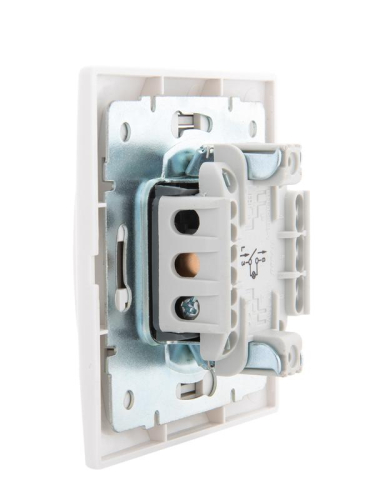 Выключатель Mira с подсветкой жемчуж./бел. метал./свет. корич. метал. LEZARD 701-3031-111