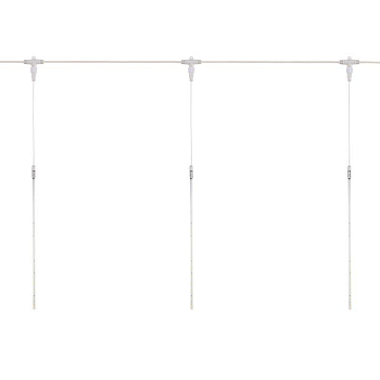 Гирлянда светодиодная "Тающие сосульки" 10шт х 50см шаг 100см 600LED тепл. бел. 24В провод каучук бел. соединяется Neon-Night 256-423