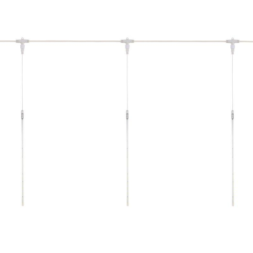 Гирлянда светодиодная "Тающие сосульки" 10шт х 50см шаг 100см 600LED тепл. бел. 24В провод каучук бел. соединяется Neon-Night 256-423