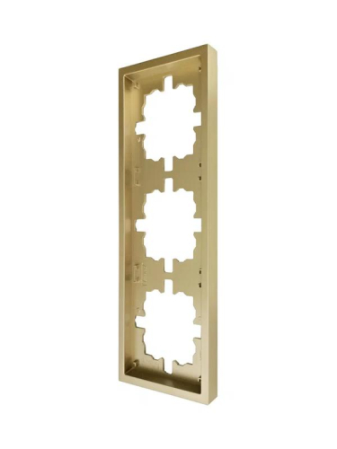 Рамка 3-мест. горизонт. ZIMA зол. LEZARD 704-3600-148