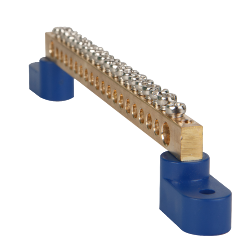 Шина нулевая с двумя изоляторами OptiKit BB-T-PE-S-24-6х9 желт. КЭАЗ 277895