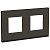 Рамка 2-м UNICA PURE горизонт. камень/антрацит SchE NU600487