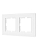 Рамка 2-местн. гориз. VESNA стекло бел. LEZARD 742-5480-147