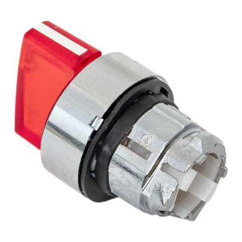 Механизм переключателя исполнительный ХB4 красн. на 2 положения с фиксацией с подсветкой с короткой ручкой IP65 EKF XB4BD2FL-R-65