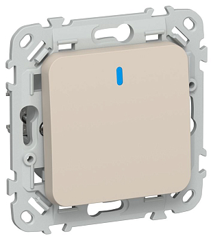 Выключатель 1-кл. СП FLITE ВС11-1-1-ФлЛ 10А с индикацией механизм льняной IEK FI-V10-1-10-1-K88