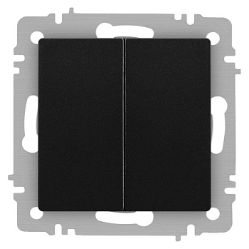Переключатель Accent 6-107-05 двойн. 10А-250В IP20 СУ AL/CU антрацит Intro Б0063564