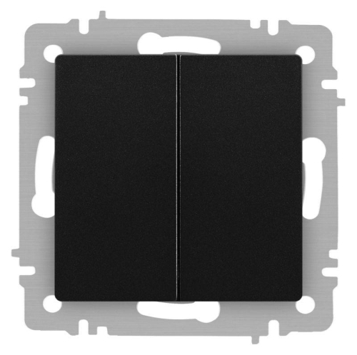 Переключатель Accent 6-107-05 двойн. 10А-250В IP20 СУ AL/CU антрацит Intro Б0063564