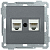 Механизм розетки комп. 2-м СП BOLERO РК10-2-Б RJ45 Cat5e антрацит IEK EKB25-K95