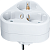 Разветвитель 3-м с заземл. 10А IP20 94 693 NAD-S-3E-WH треугольн. Navigator 94693