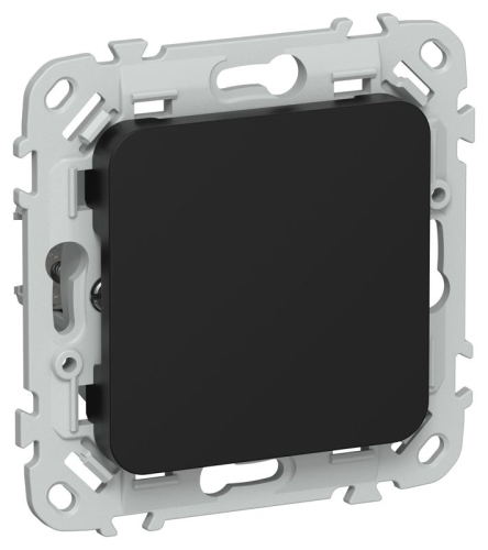 Заглушка СП FLITE ЗГ-ФлЧ с суппортом механизм черн. IEK FI-PL10-K02