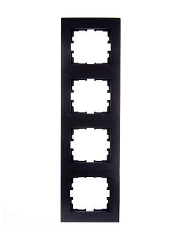 Рамка 4-м Karina вертикал. черн. бархат LEZARD 707-4200-154
