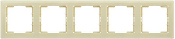 Рамка 5-м BOLERO РГ-5-БК горизонт. крем. IEK EMB50-K33