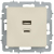 Розетка СП BRITE USB A+C 45Вт высокоск. заряд. РЮ11-2-БрКр беж. IEK BR-U22-045-K10 Розетка СП BRITE USB A+C 45Вт высокоск. заряд. РЮ11-2-БрКр беж. IEK BR-U22-045-K10