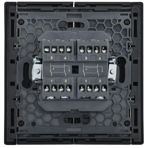 Выключатель перекрестный 2-кл. СП FORTE&PIANO 10А FP112 черн. IEK FP-V23-0-10-1-K02