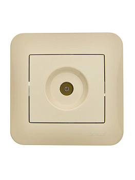 Розетка телевизионная оконечная TV СП ASTI IP20 в сборе крем. LEZARD 7081-0303-130