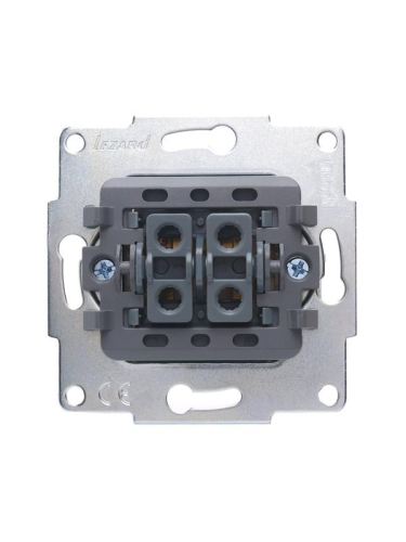 Выключатель 2-кл. СП Vesna механизм жемчуж./бел. перламутр. LEZARD 742-3088-101