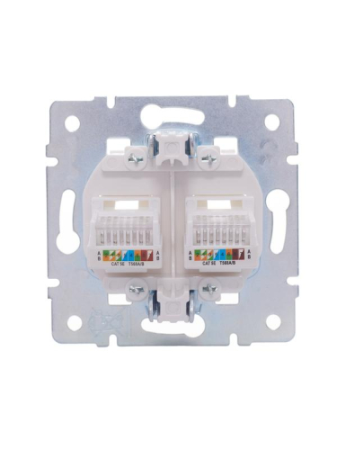 Розетка компьютерная 2-м СП Vesna механизм жемчуж./бел. перламутр LEZARD 742-3088-141