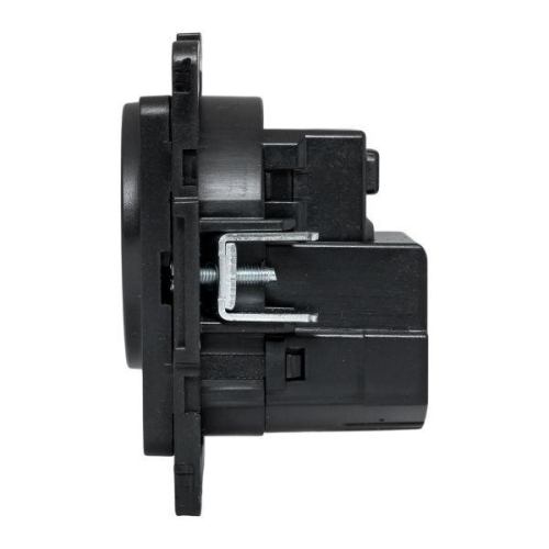 Розетка 1-м СП Стокгольм 16А USB 2A с заземл. защ. шторки винтов. клеммы механизм черн. EKF EZR16-2USB-typeA