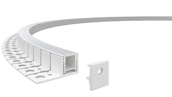 Профиль алюминиевый гибкий для встр. в ГКЛ 2000х16х14мм (36х14мм вылет 20мм макс. шир. ленты 12мм) VARTON V4-R0-70.0001.KIT-1614G