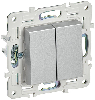 Выключатель перекрестный 2-кл. SKANDY 10А SK-V06S серебр. IEK SK-V23-0-10-K23