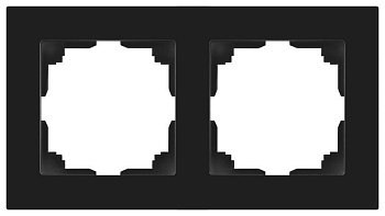 Рамка для розеток и выключателей Accent 6-502-05 на 2 поста СУ антрацит Intro Б0063760