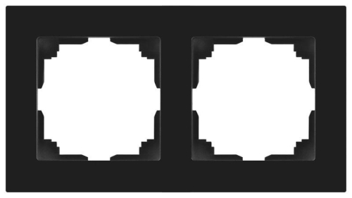 Рамка для розеток и выключателей Accent 6-502-05 на 2 поста СУ антрацит Intro Б0063760