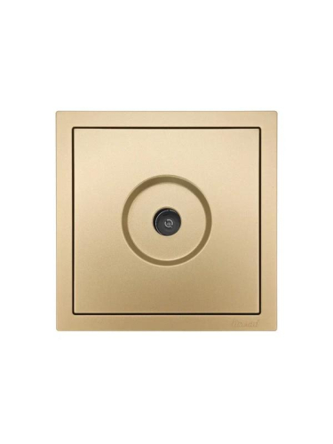 Розетка телевизионная проходная TV 1вых. СП ZIMA IP20 механизм зол. LEZARD 704-3688-129