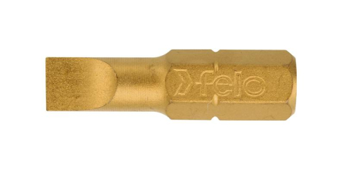 Бита плоская шлицевая TiN 6.5х1.2х25 (уп.10шт) FELO 02061070
