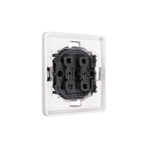 Переключатель проходной 2-кл. СП ROUND 10А перламутр Kranz KR-78-0709-1