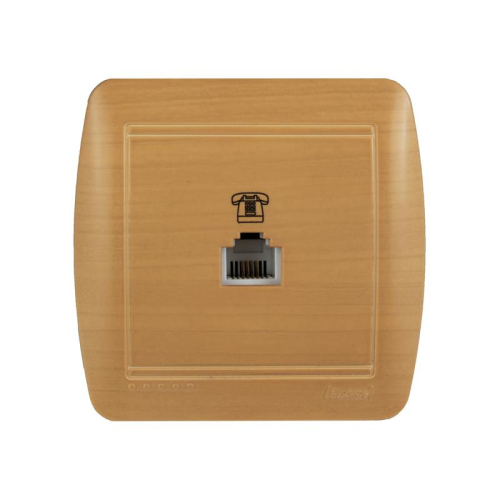 Розетка телефонная ОП Demet RJ11 евро стандарт ясень LEZARD 711-4700-137