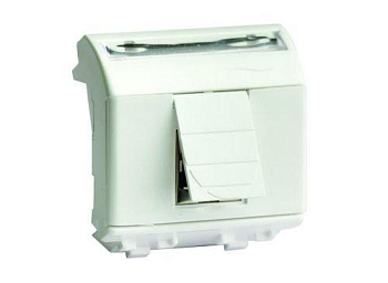 Розетка компьютерная СП Brava 2мод. RJ45 5E сл. кость DKC 75642S