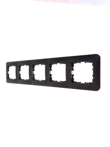 Рамка 5-м ASTI горизонт. черн. бархат LEZARD 7081-4200-150