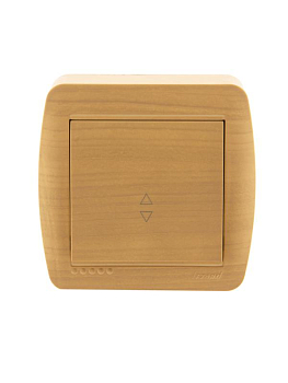 Переключатель проходной 1-кл. ОП Demet 10А IP20 ясень LEZARD 711-4700-105