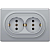 Розетка 2-м СП Florence 16А IP20 с заземл. винт. контакты сер. 1E10401302 OneKeyElectro 2172836