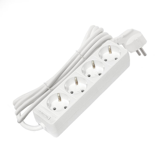 Удлинитель 4х3м с заземл. 16А IP20 3.5кВт ПВС 3х1 бел. DOMTOK 2396