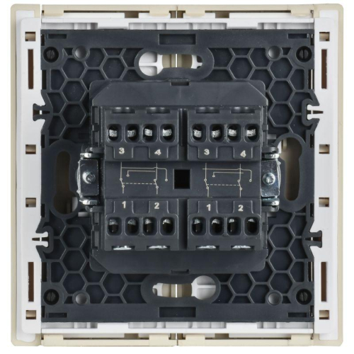 Выключатель перекрестный 2-кл. СП FORTE&PIANO FP409 10А ваниль IEK FP-V23-0-10-1-K10