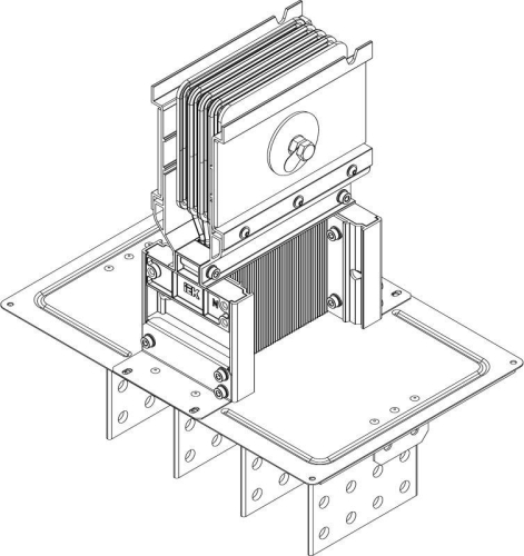 Секция фланцевая Тип2 5000А Cu 3L+N+1/2PE IP55 тран. IEK LB-5000C5-35-F-F2