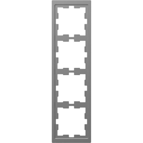 Рамка 4-м Merten D-Life SD нерж. сталь SchE MTN4040-6536